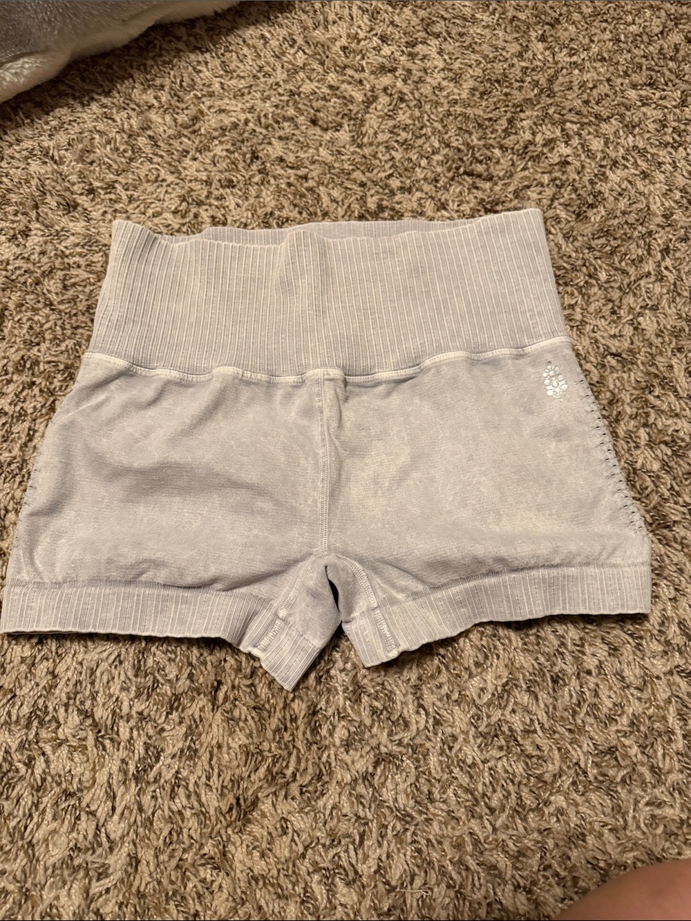 FP Movement by Free People Good Karma high rise 2.75” shorts-washed ice gray